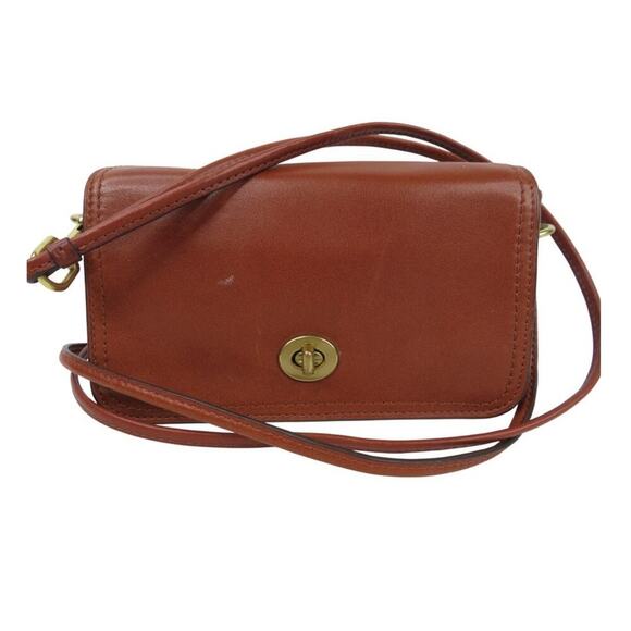 Vintage‎ Coach Penny Pocket Purse | British Tan Leather Saddle Brown - Picture 1 of 6